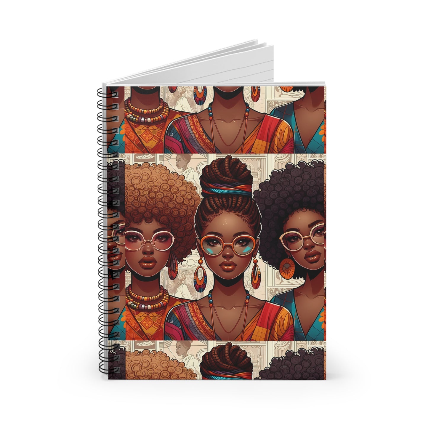 Empowerment Spirit Spiral Notebook - Ruled Line with Afrocentric Art