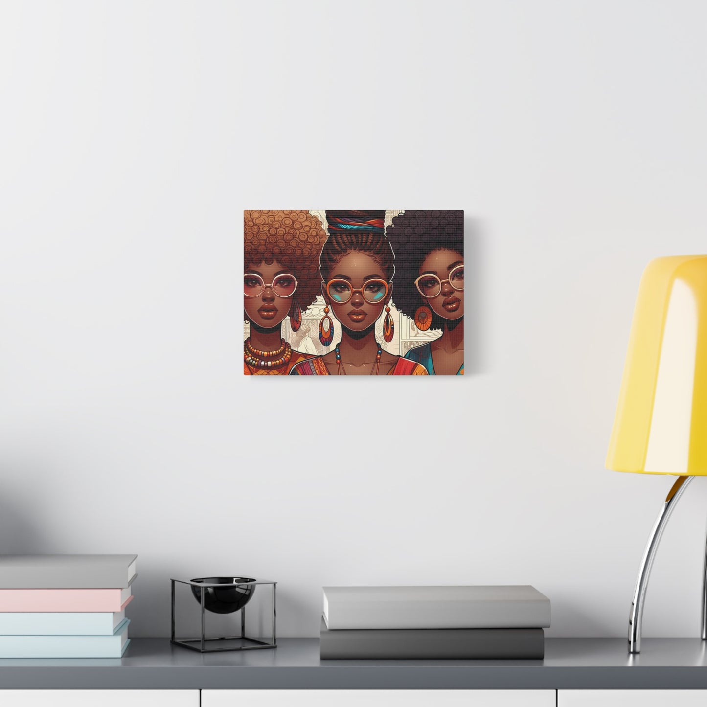 Empowerment Wall Art Canvas - Colorful Portrait of Graceful Women