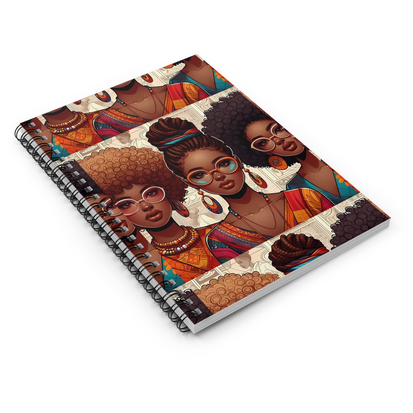 Empowerment Spirit Spiral Notebook - Ruled Line with Afrocentric Art