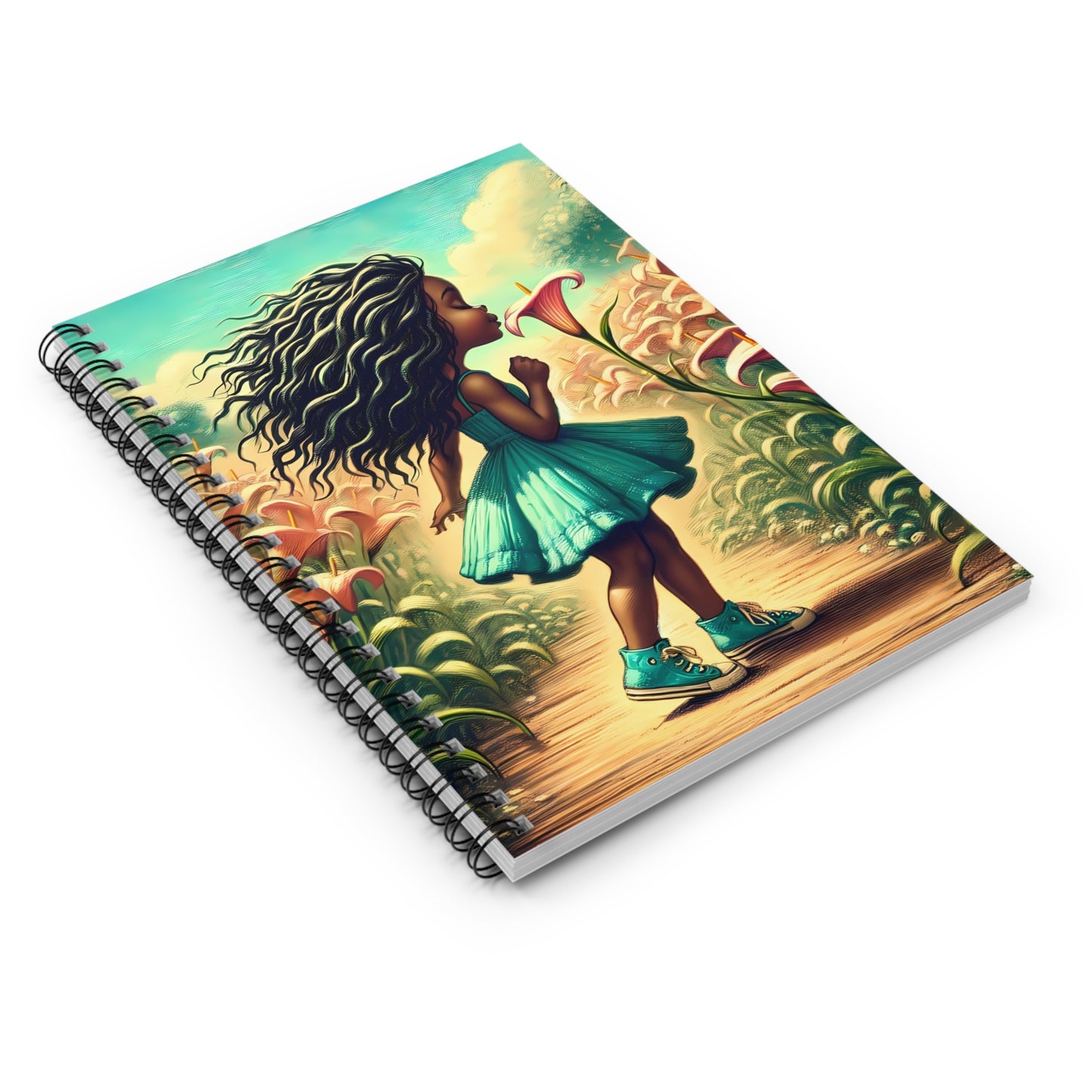 Lily  Girl Spiral Notebook - Ruled Lines | Perfect for School & Journaling