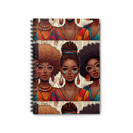 Empowerment Spirit Spiral Notebook - Ruled Line with Afrocentric Art